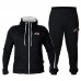 ARD CHAMPS™ Fleece Tracksuit Hoodie Trouser MMA Gym Boxing Running Jogging Suit (Black)